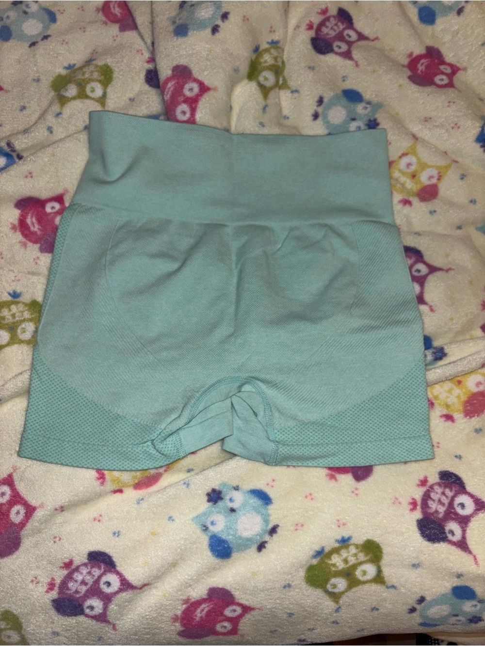 H&M Light Aqua High-Waist Seamless Bike Shorts
